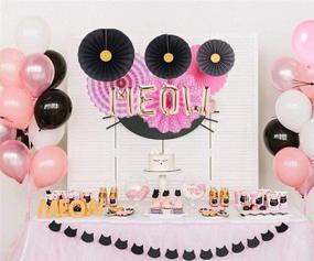 img 1 attached to Meow-Themed Birthday Party Decoration Set - 27 Black And Pink Balloons, Kitten Banner, Cat-Themed Supplies, And Kitty Party Decorations For A Fun-Filled Cat Birthday Party Celebration!
