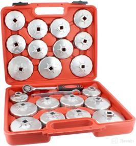 img 4 attached to ABN 23-Piece Oil Filter Cap and 1/2-inch Socket Wrench Remover Set