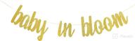 baby bloom banner glitter decoration logo