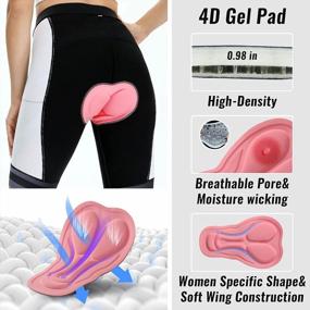img 1 attached to Women'S 4D Gel Padded Bike Shorts For Cycling & Spinning With Wide Waistband And Pockets