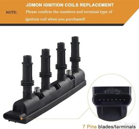 img 3 attached to High-Performance JDMON Ignition Coils Pack for Chevy Sonic, Buick Trax, Cruze, Volt, Encore, Cadillac ELR - 2013-2018 Models - Replace UF669 55577898 55579072 D521C