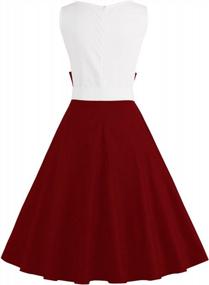 img 2 attached to Sleeveless Vintage Rockabilly Swing Cocktail Dress With Belted Waist By Babyonlinedress