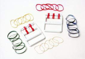 img 1 attached to Rubber-Band Hand Exerciser Bundle: CanDo 10-1800 Hand Grip Trainer With 25 Bands Included