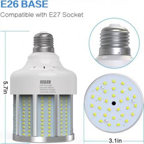 img 3 attached to JESLED 280W Equivalent E26 LED Corn Bulb, E26/E27 Medium Base, 40W 4400 Lumens, 6000K Large Area Cool Daylight White, Suitable For Indoor Outdoor Garage Warehouse Factory Porch And Office