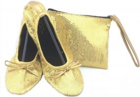 img 1 attached to Foldable Ballet Flat Shoes For Women With Matching Carrying Case From Shoes 18