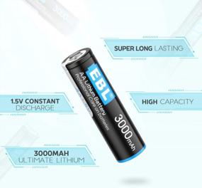img 3 attached to EBL 8 Pack Lithium AA Batteries - Powering High-Tech Devices With 3000MAh Capacity At A Constant 1.5V