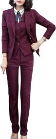 img 4 attached to 👩 Effortlessly Chic: Women's Office Stripe Business Suiting & Blazers Collection