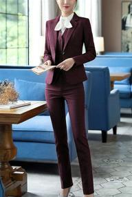 img 3 attached to 👩 Effortlessly Chic: Women's Office Stripe Business Suiting & Blazers Collection