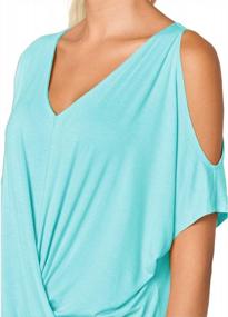 img 2 attached to Stay Stylish And Cool This Summer With LEIYEE'S Womens Cold Shoulder Short Sleeve Tops
