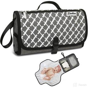 img 4 attached to 👶 Grey Detachable Baby Portable Changing Pad: Waterproof Diaper Bag with Built-in Head Cushion, Portable Travel Mat Station for Baby Shower, Newborn Unisex Baby Stuff