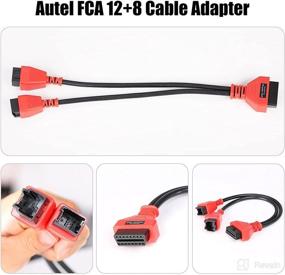 img 1 attached to 🔌 FCA 12+8 Cable Adapter for Autel Maxisys Series, Universal Connector for MS906 MS906BT MS906TS MS908 MS908S MS908S PRO Automotive Diagnostic Tool, Autel Maxisys 12 8 Cable