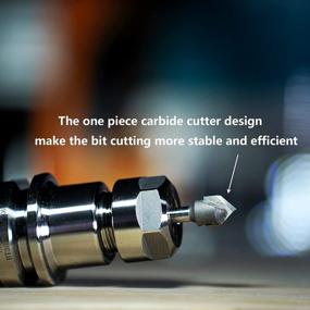 img 1 attached to Efficient Chamfering With SpeTool V-Groove Carbide Router Bit - Perfect For CNC Woodworking