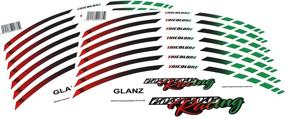 img 1 attached to 18-Piece Rim Edge Sticker Neon Line By Finest Folia - Complete Set - Wheel Rim Design Incl Motorcycle & Powersports for Parts