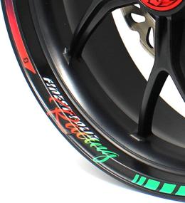 img 2 attached to 18-Piece Rim Edge Sticker Neon Line By Finest Folia - Complete Set - Wheel Rim Design Incl Motorcycle & Powersports for Parts