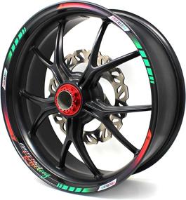 img 4 attached to 18-Piece Rim Edge Sticker Neon Line By Finest Folia - Complete Set - Wheel Rim Design Incl Motorcycle & Powersports for Parts