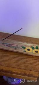 img 8 attached to Modern Mango Wood Incense Stick Holder - Fire Resistant Wooden Ash Catcher For Home Décor