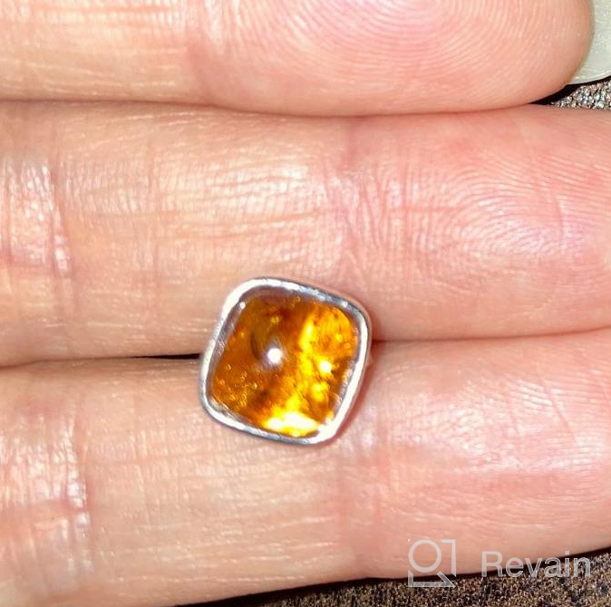 img 1 attached to 🕰️ Timeless Elegance: Amber Sterling Silver Perfect Square Stud Earrings review by Jonathan Devarapalli