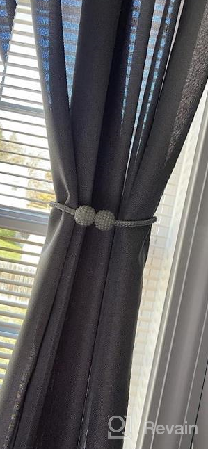 img 1 attached to Stylish And Functional: Kirecoo 2 Pack Magnetic Pearl Curtain Tiebacks For Elegant Draping review by Jason Bailey