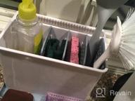 картинка 1 прикреплена к отзыву 🧽 YOHOM Kitchen Sink Caddy Sponge Holder Organizer Brush Holder + Sink Drain Tray - 2-in-1 Sinkware Caddy with 4 Adjustable Dividers for Kitchen Dish Sponge Storage от Michael Eldridge