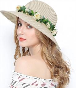 img 2 attached to Stylish Sun Protection: Lovely Lovful Straw Hats With Flower Décor For Women