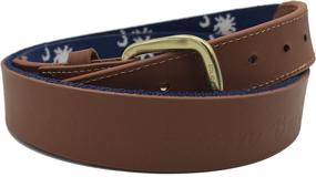 img 1 attached to Charleston Belt Palmetto Leather Needlepoint Women's Accessories : Belts