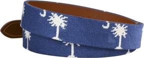 img 2 attached to Charleston Belt Palmetto Leather Needlepoint Women's Accessories : Belts