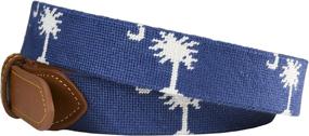 img 3 attached to Charleston Belt Palmetto Leather Needlepoint Women's Accessories : Belts