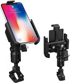 img 4 attached to 📱 Secure and Versatile Metal Motorcycle Phone Mount - GUB 360°Rotating All-Aluminum Alloy Bike Phone Holder for iPhone 11 12 Pro Max and More