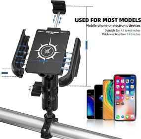 img 2 attached to 📱 Secure and Versatile Metal Motorcycle Phone Mount - GUB 360°Rotating All-Aluminum Alloy Bike Phone Holder for iPhone 11 12 Pro Max and More