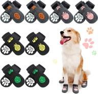 🐾 premium quality 16 pieces anti-slip dog socks for small and medium dogs - provides traction and hardwood floor protection логотип