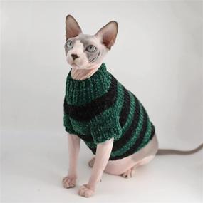 img 2 attached to Clothes Turtleneck Sweater Hairless Sweaters Cats