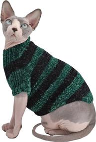 img 4 attached to Clothes Turtleneck Sweater Hairless Sweaters Cats