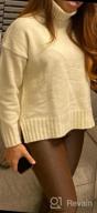 img 1 attached to Women'S Turtle Neck Waffle Knit Sweater Tunic Top W/ Side Slits & Drop Shoulders review by Jason Burnside