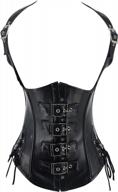 🌟 topmelon leather corset underbust - steampunk style, fashion-forward steel boned waist cincher for women логотип