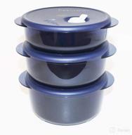 🍽️ tupperware vent n serve 3 piece small round set in nocturnal sea dark blue логотип