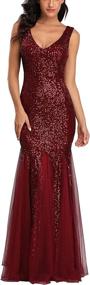 img 4 attached to ARFAR Sparkle Vintage Evening Sleeveless Women's Clothing and Dresses: Glam Up your Party Look!