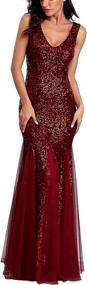 img 2 attached to ARFAR Sparkle Vintage Evening Sleeveless Women's Clothing and Dresses: Glam Up your Party Look!