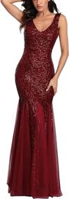 img 1 attached to ARFAR Sparkle Vintage Evening Sleeveless Women's Clothing and Dresses: Glam Up your Party Look!