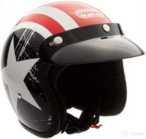 img 2 attached to Motorcycle Cruiser Shell Helmet Snap Motorcycle & Powersports ... Protective Gear