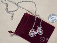 img 1 attached to Exquisite WEVENI Enamel Alloy Bicycle Necklace: Unique Bike Pendant Chain Jewelry for Women, Girls & Ladies - Perfect Gift Idea! review by Matt Mosley