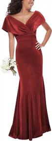 img 4 attached to Beautiful V Neck Velvet Bridesmaid Dresses For Your Wedding Day!