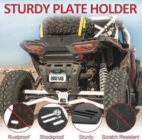img 1 attached to Upgrade Your UTV With Simpson'S LED License Plate Holder & Bracket Kit Compatible With Polaris, Ranger & Maverick X3