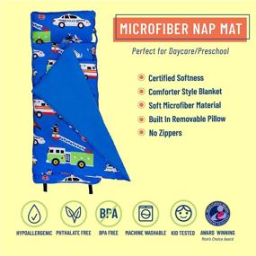 img 3 attached to Soft And Durable Heroes Nap Mat For Boys And Girls - Ideal For Daycare And Preschool Sleepovers With Reusable Pillow