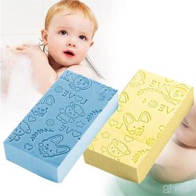 img 4 attached to Bathing Exfoliating Remover Toddler Yellow、Blue
