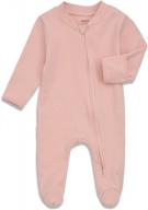 organic cotton baby footie pajamas with mittens - comfy and convenient newborn onesie sleeper logo