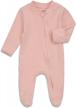 organic cotton baby footie pajamas with mittens - comfy and convenient newborn onesie sleeper logo