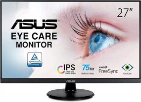 img 3 attached to ASUS VA27DQ 1080P Monitor with Adaptive Sync, 75Hz Refresh Rate, 🖥️ Frameless Design, Blue Light Filter, Flicker-Free Technology, Tilt Adjustment, and LED Backlighting