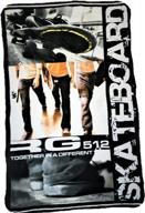 skateboard black white fleece blankets logo