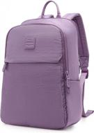 hotstyle amiez backpack, fits 15.4" laptop, durable for college, work & travel, lavender purple logo