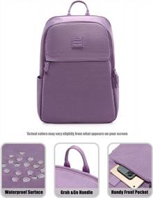 img 2 attached to HotStyle AMIEZ Backpack, Fits 15.4" Laptop, Durable For College, Work & Travel, Lavender Purple